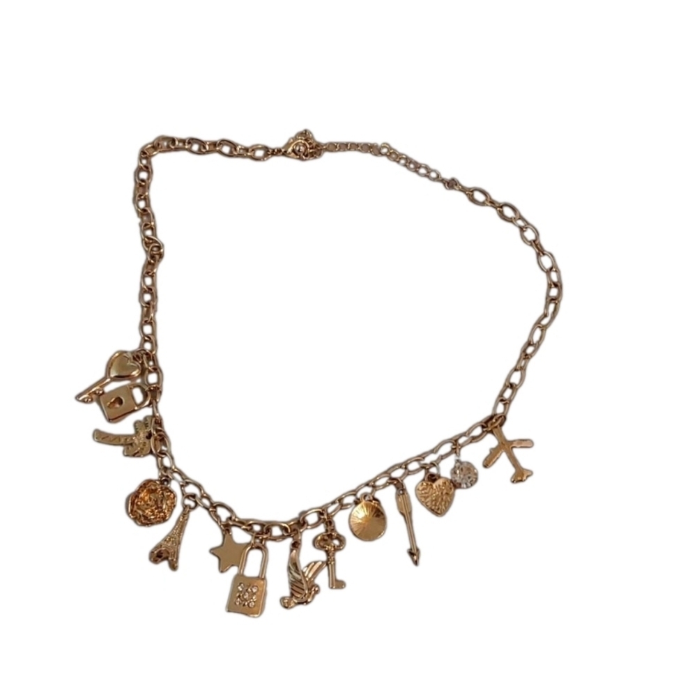 DESTINATION‎ GOLD CHARM  NECKLACE ALL THINGS HAPPINESS - Picture 3 of 4